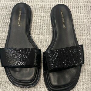 Tamara Mellon leather slides